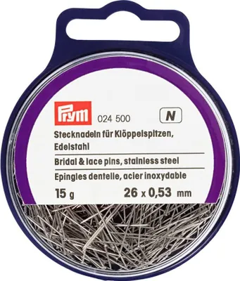 Obrázok produktu pre Čipkové špendlíky, 0,53 x 26 mm, 15 g