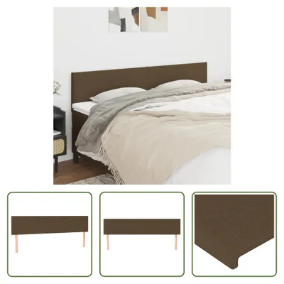 Produktbild von The Living Store Kopfteile 2 Stk. Dunkelbraun 80x5x78/88 cm Stoff