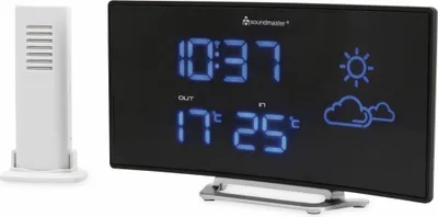 Produktbild von SOUNDMASTER Uhrenradio FUR100, mit Wetterstation, Funk, schwarz