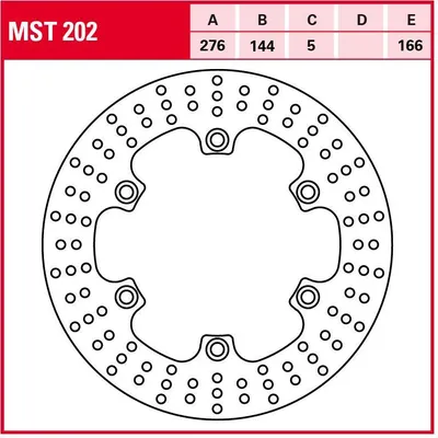 Produktbild von TRW Bremsscheibe Allround starr MST202 NT650V Deauville RC47