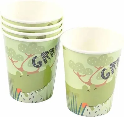 Image de Set de 6 gobelets en carton Crocodile