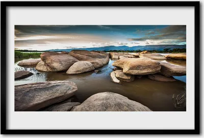 Produktbild von Bild 60x40 MDF-Rahmen Wandkunst Rock Landschaft