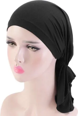 Produktbild von Hijab – Kopfbedeckung – Einheitsgröße – Kopftuch – Islamische Kappe – Schwarz