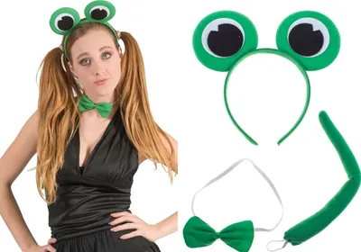 Produktbild von Frosch Kostüm Set 3-tlg. mit Haarreif | Grün