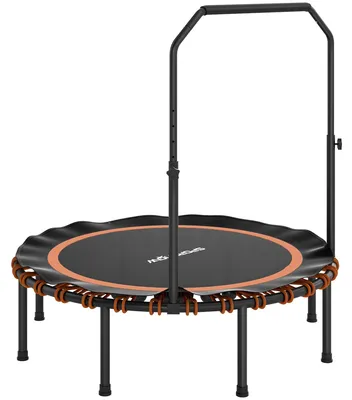 Produktbild von Fitness-Trampolin mit verstellbarem Griff | Farbe: Schwarz + Orange
