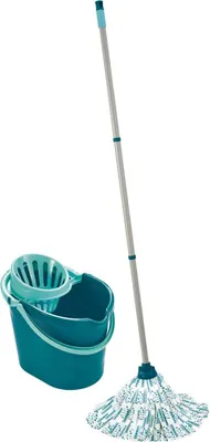 Produktbild von 4x Leifheit Wischmopp Set 3-teilig Bodenwischer Wischer Eimer Bodenreiniger Putzeimer