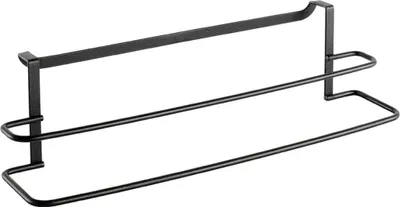 Produktbild von Metaltex Dubbele Handdoekhouder 38x10x9 cm Zwart