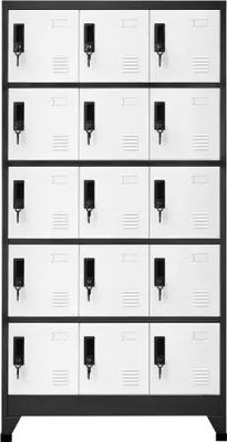 Produktbild von vidaXL Schließfachschrank Anthrazit und Weiß 90x40x180 cm Stahl