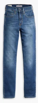 Immagine prodotto di Jeans da donna Levi's modello 724, vita alta e gamba dritta, colore "Shine On Diamond", taglia 26W / 32L