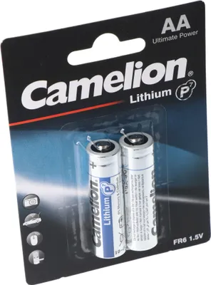 Zdjęcie produktu dla Bateria litowa Camelion AA, Mignon, FR6, 1,5 V, 2 sztuki blister