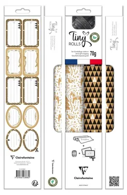 Image de Clairefontaine Set de papier cadeau de Noël "Tiny Rolls