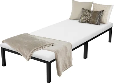 Produktbild von ML-Design Metallbett mit Lattenrost auf Stahlrahmen, 90x200 cm, Schwarz