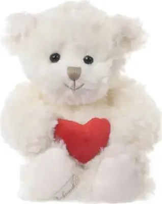 Produktbild von Bukowski Teddybär Lovely Leonard 25 cm weiß mit Herz