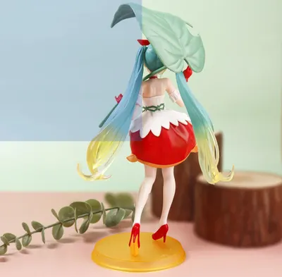 Produktbild von 21cm Hatsune Miku Anime Figur Kawaii Thumbelina Vocaloid Wonderland PVC Action Figur Sammlung Modell Puppe Ornamente Spielzeug Geschenk