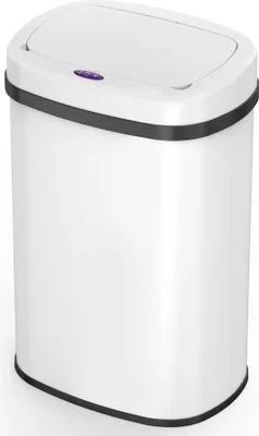 Image de Poubelle automatique inox blanc 58l - Kitchen Move - BAT-58LS06A WHITE SS - majestic