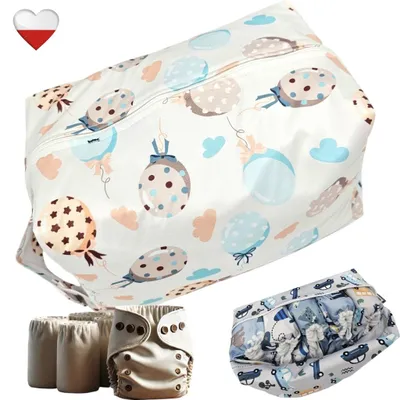 Produktbild von NappiMe Wickeltasche mit mintfarbenen Luftballons