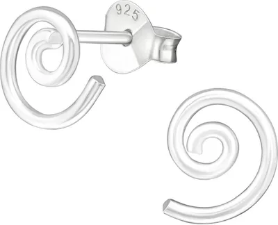 Produktbild von Ohrringe Ohrstecker 925 Sterling Silber mit Spirale