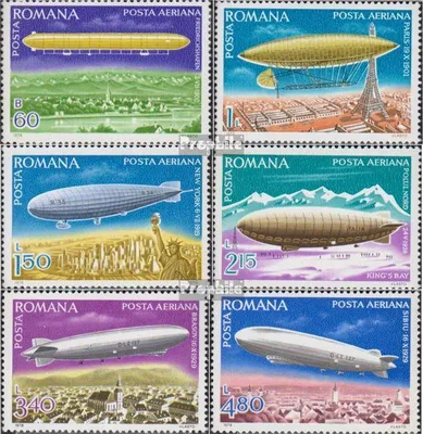 Produktbild von Briefmarken Rumänien 1978 Mi 3499-3504 (kompl.Ausg.) postfrisch Luftschiffe