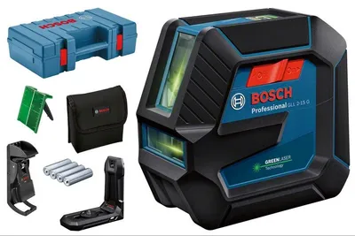 Obrázok produktu pre Bosch GLL 2-15 G Profesionálny čiarový laser 15 m IP 64 zelený ( 0601063W02 ) + puzdro