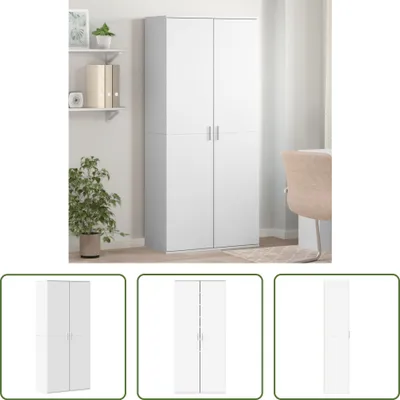 Obrázek produktu pro The Living Store Botník bílý 80×39×178 cm materiál na bázi dřeva