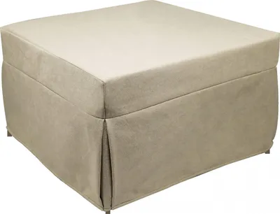 Produktbild von In ein Einzelbett umwandelbarer Puof,  Italy, Klappbett, Pouf mit abnehmbarem, platzsparendem Stoff für das Wohnzimmer, cm 78x78 / 195h45, Beige