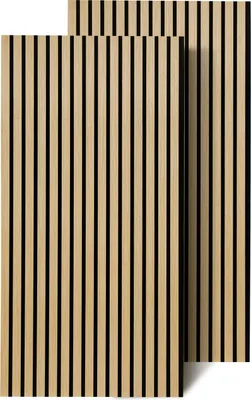 Obrázok produktu pre Bettizia akustické obklady stien 120x60x2,1cm MDF akustické panely stenové panely 2x dubové drevo