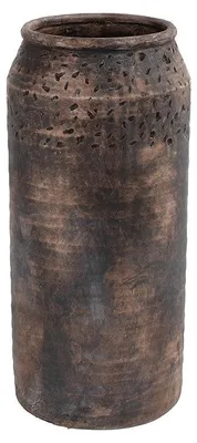Imagen del producto de Jarrón de cerámica marrón, estilo moderno, para decoración
