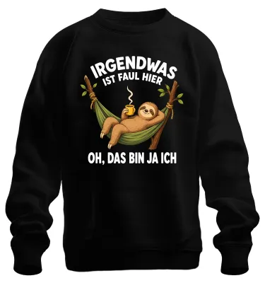 Zdjęcie produktu dla Coś tu jest nie tak. To chyba jakaś ironiczna wypowiedź. Bluza z nadrukiem "Sarkazm". Czarny, rozmiar M