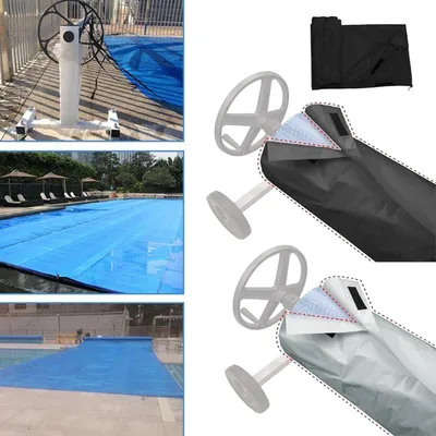 Produktbild von Pool Aufroller für Schwimmbadabdeckungen, Solarplane, Schutzhülle, 490x96cm