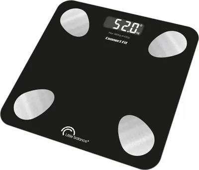 Produktbild von Personenwaage mit Körperfettwaage Little Balance 8685, Duo Connect Fit Kit, Verbundenes Springseil, 190 kg/100 g, Schwarz