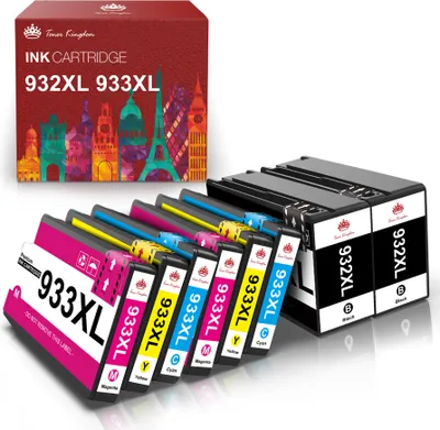 Produktbild von 932XL 933XL kompatibel HP 932 933 XL Tintenpatronen für HP Officejet 6100 6600 6700 7110 7612 7610 7510 (2 Schwarz, 2 Cyan, 2 Magenta, 2 Gelb)