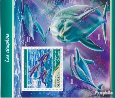 Produktbild von Briefmarken Guinea 2017 Mi Block 2813 (kompl. Ausgabe) postfrisch Delfine