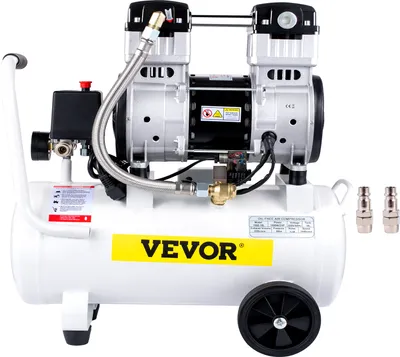 Produktbild von VEVOR Silent Flüsterkompressor 18L Druckluftkompressor 2PS/1500W Leise Ölfrei Kompressor 8Bar/115PSI Flüster-Lautstärke ≤ 68dB Luftkompressor aus Stahl Max. CFM5,9 Ideal für Werkstatt Reifen Fahrrad