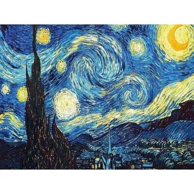 Obrázek produktu pro Diamantové malování - VAN GOGH HVĚZDNÁ NOC bez rámu 40 x 50 cm