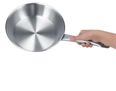 Obrázek produktu pro Pánev z nerezové oceli s jednou rukojetí – nádobí pro domácí indukční vařiče, rozměry 20 × 5 cm
