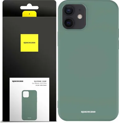 Zdjęcie produktu dla Silikonowe etui SPACECASE Silicone Case do iPhone 12/12 Pro Zielony