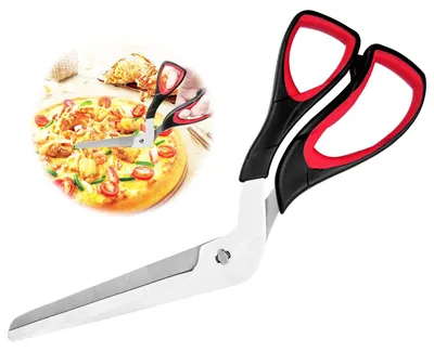 Pizzaschere 26 cm, Edelstahl, spülmaschinengeeignet, Küchenschere