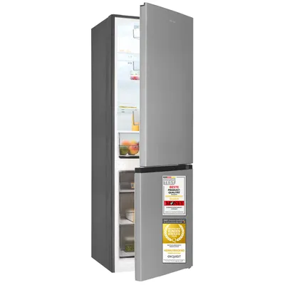 Produktbild von Exquisit Kühl-Gefrierkombination 400 l No Frost | Energieklasse D | leise 37 dB | Super-Kühl-Modus | Temperaturanzeige | KGC5400-130-NF-040D inoxlook