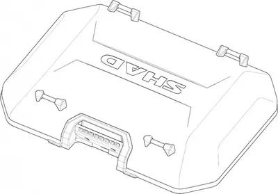 Produktbild von Abdeckung für SHAD TERRA TR37/48 Motorrad-Topcase Aluminium schwarz