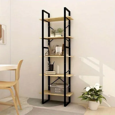 Productafbeelding van Boekenkast met 5 schappen 60x30x175 cm van massief grenenhout voor diverse ruimtes