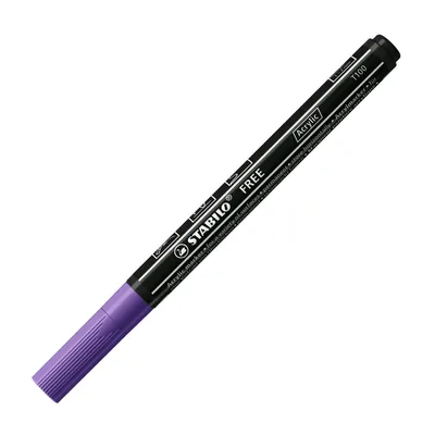 Produktbild von STABILO FREE Acrylic T100 Acrylmarker - 1-2 mm - violett