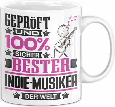 Produktbild von Indie-Musiker Geschenk Lustiger Spruch für Indie-Musiker Geschenkidee Bester Indie-Musiker Der Welt (Weiß)