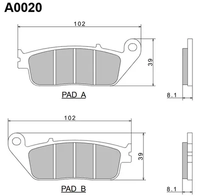 Immagine prodotto di NISSIN 2024/10, pastiglie freno KH142 / KH226, premium, semi-metalliche (ECE R90), prodotte in Giappone (2P-202NS)