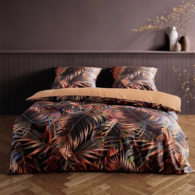 Produktbild von Fleuresse Mako-Satin Bettwäsche Bed Art S Stevenage braun 135x200 cm + 80x80 cm