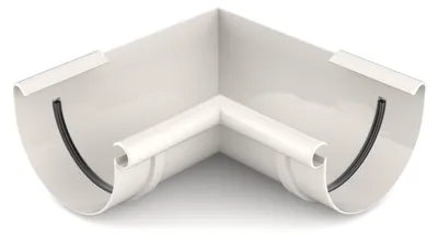 Immagine prodotto di BRYZA Grondaia angolare in plastica interna Ø 100 mm, bianco RAL 9010