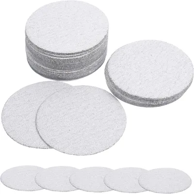 Produktbild von Selbstklebende Schleifscheiben aus Aluminiumoxid, Körnung 60, 100 Stück, rund für Winkelschleifer und Polierscheiben