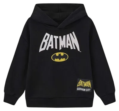 Immagine prodotto di Superman - Felpa con cappuccio per bambini, misto cotone GT23031 (116) (nero/giallo)
