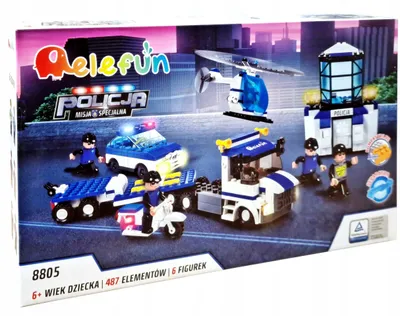 Produktbild von Elefun Misja Specjalna Polizei Spielzeug Laweta Helikopter Radiowóz 487 Teile