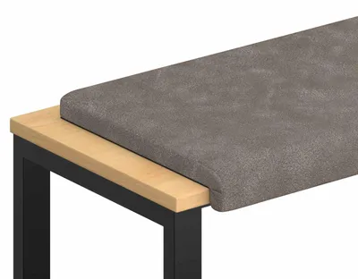 Image de vidaXL Coussin de banquette en similicuir, gris, profondeur 35 cm