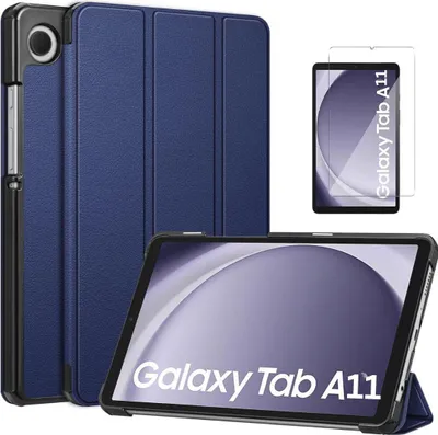 Produktbild von Hülle für Samsung Galaxy Tab A11 Stifthalter mit 9H Schutzglas Schutzhülle Klapphülle Magnetisch